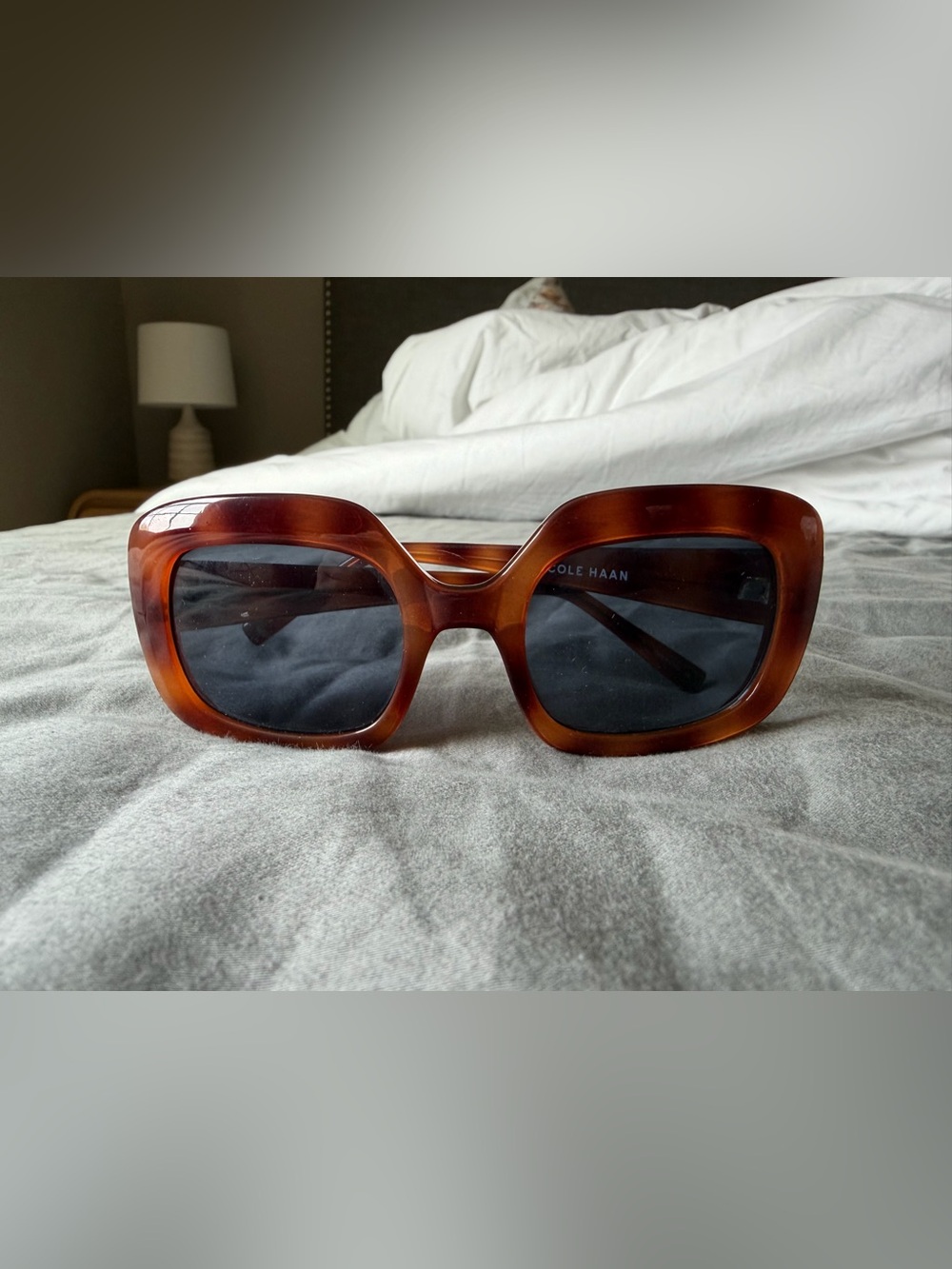 Cole Haan Women's Tortoiseshell Sunglasses - Amber Brown Frame